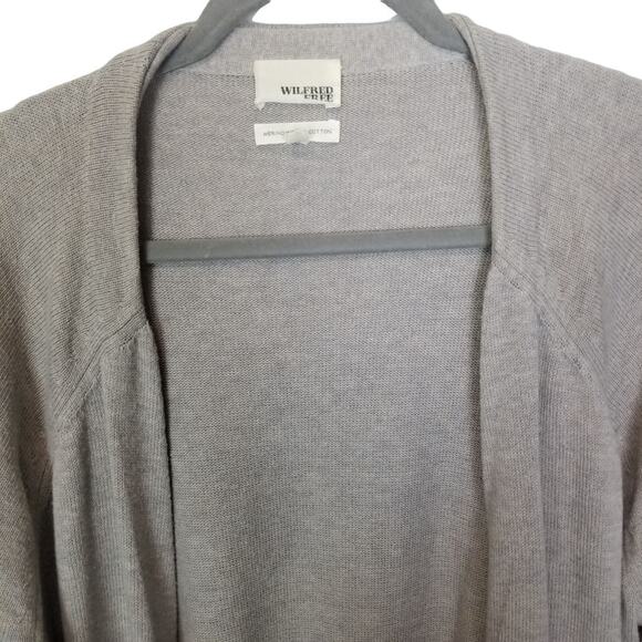 Aritzia Wilfred Free Wool Cotton Sweater Cardigan Sz M Minimalist Neutral Preppy - Picture 2 of 8